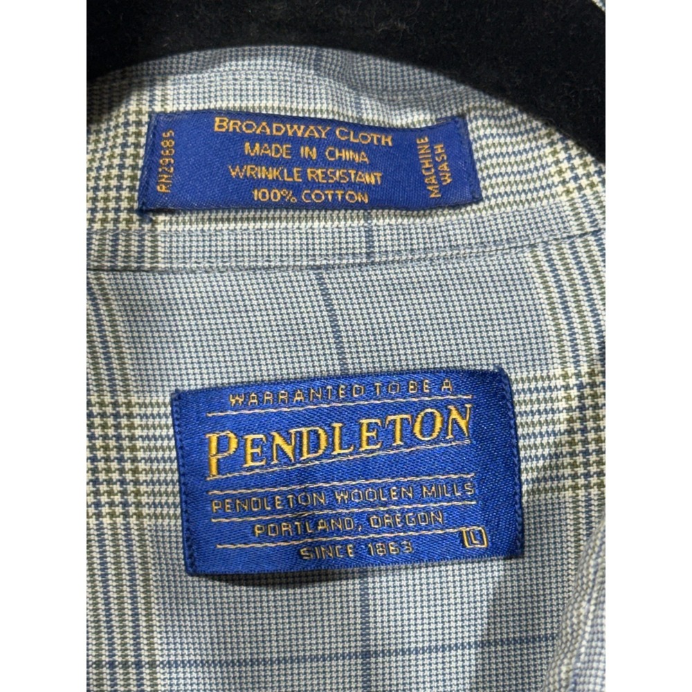 Pendleton Broadway Cloth Men's Size Large Long Sleeve Button‎ Down Cotton Shirt - Picture 7 of 9